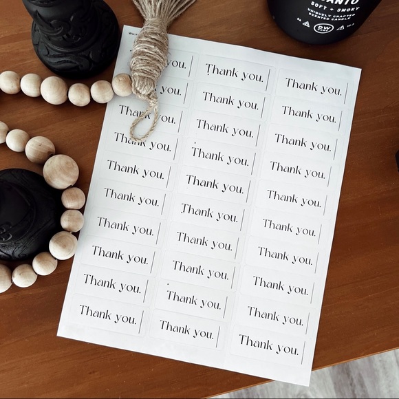 30 THANK YOU STICKERS - Picture 3 of 3